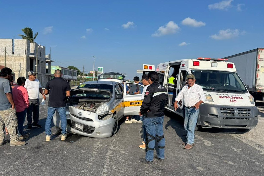 Choque en la Carretera Tampico-Valles Deja Cinco Personas Lesionadas